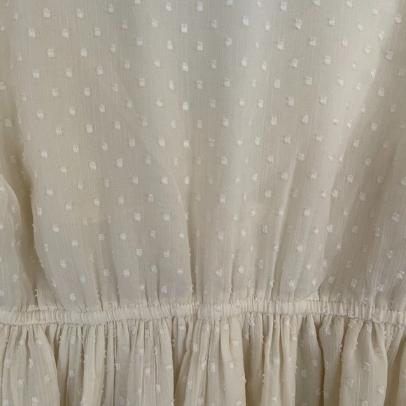 American Eagle Cream Peplum Blouse Size Medium - Picture 4 of 9